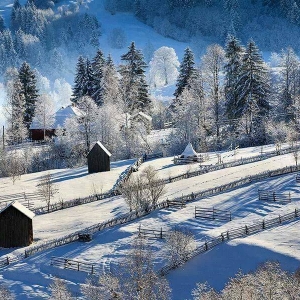 Peisaj pitoresc din zona Bucovina