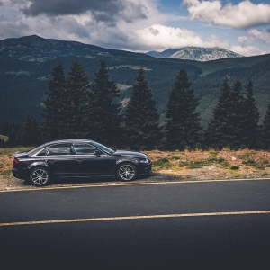 Audi A4 in Mountains