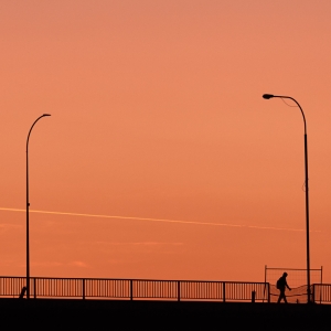 Crossing the bridge