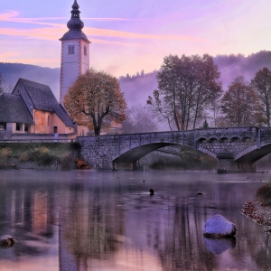 Dimineți pe lacul Bohinj